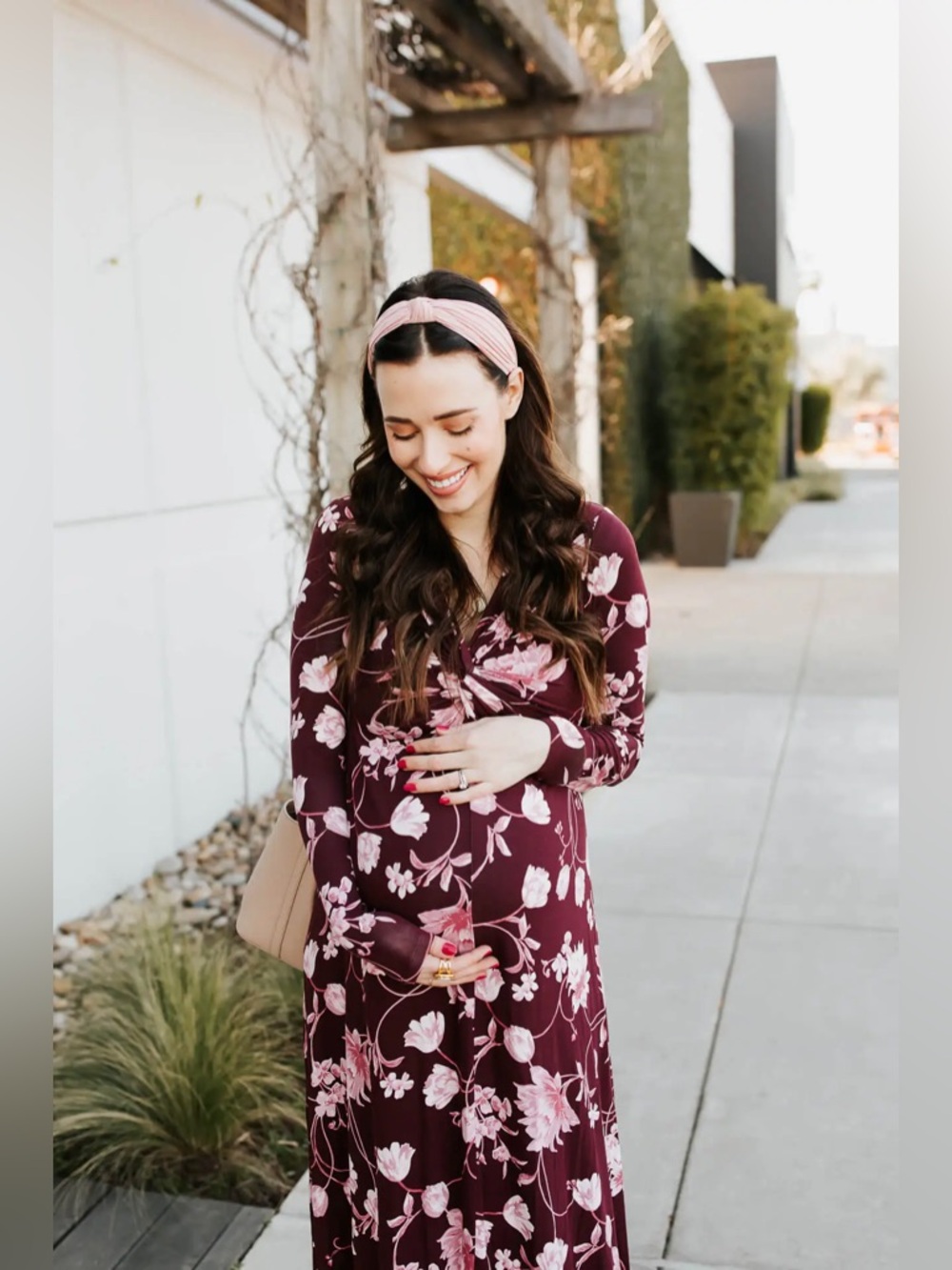 A Pea in the Pod Floral Maternity Dress